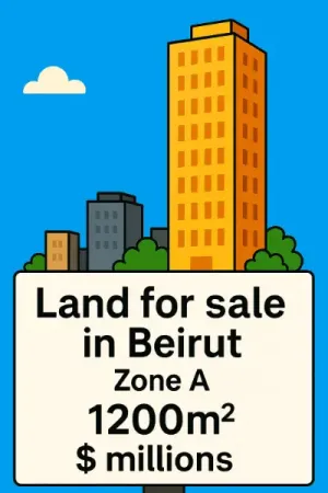 أرض للبيع في بيروت قرب الTVA بسنبة استثمار عالية جدا ZONE A