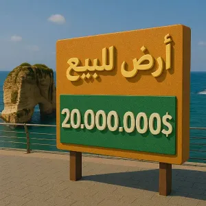 أرض للبيع على الروشة كركاس المنارة ب20مليون دولار