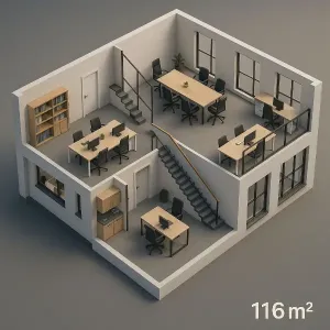 مكتب طابقين  في بيروت الروشة للبيع