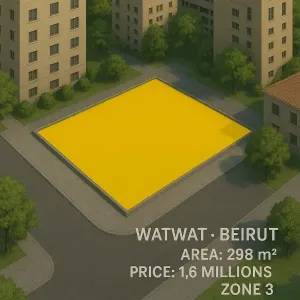أرض للبيع على الوتوات في بيروت 298م²