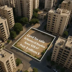 أرض على الرملة البيضا للببع 658م²