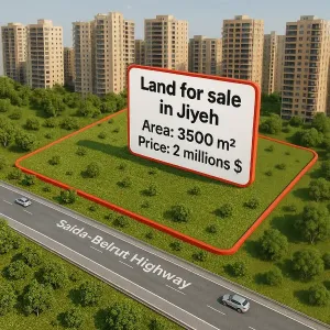 أرض 3500م² مع رخصة محطة بنزين على الجية للبيع