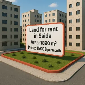 أرض للإيجار في صيدا البستان الكبير ب 1500$ شهريا