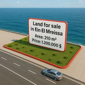 أرض مميزة في عين المريسة 210م² ب1.2مليون$ مع مطل بحري مميز