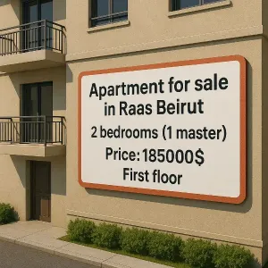شقة 2 نوم في راس بيروت للبيع ب185000$