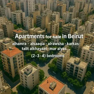 شقق للبيع في بيروت ٢ و٣ و٤ نوم