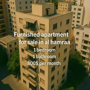 شقة مفروشة في الحمرا الكومودور للإيجار ب800$ شهريا