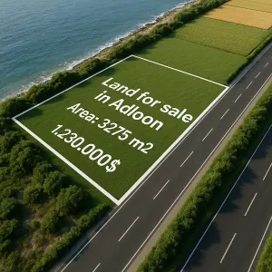 أرض 3300م² تقريبا على البحر في عدلون للبيع تصنيف سياحي