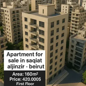 شقة على ساقية الجنزير في بيروت 160م² للبيع