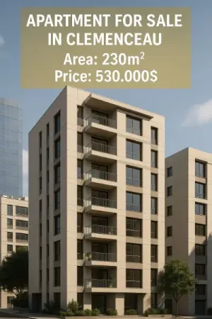 شقة 230م² للبيع في كليمنصو ب530 ألف$