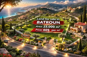 أرض في عوره البترون مساحة 23.000م² للبيع