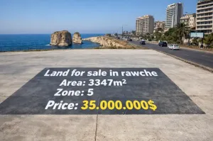 أرض على الشارع الرئيسي في الروشة للبيع