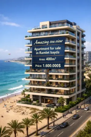 شقة مميزة 400م² على رملة البيضا خط أول للبيع