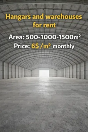صالات عرض ومستودعات وهنغارات للإيجار