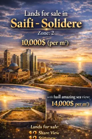 أراضي مميزة لقطة على الصيفي بمطلات بحرية مميزة للبيع