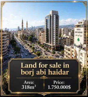 أرض للبيع في برج أبي حيدر