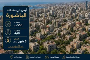 أرض في الباشورة للبيع