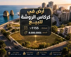 أرض في كركاس الروشة للبيع