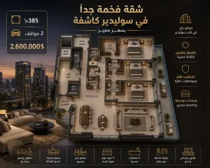 شقة فخمة في سوليدير ضمن برج من أفخم الأبراج في بيروت للبيع بسعر مميز